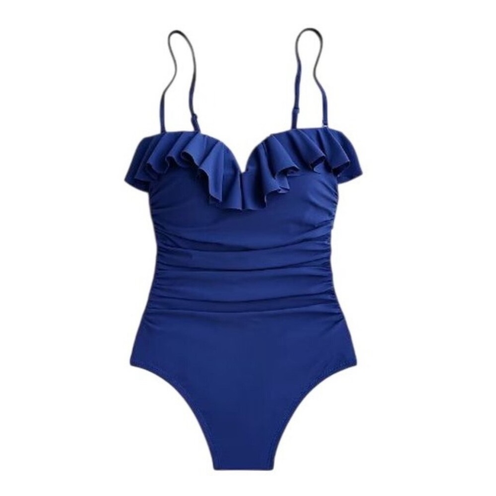 NEW J Crew Ruffle One Piece Swimsuit Size 8